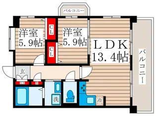 モアノ-ブル【3階】の間取り