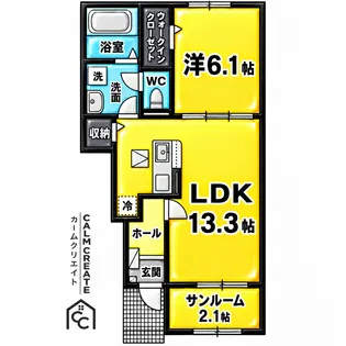 フェリスヴィラ ブリッサ【1階】の間取り