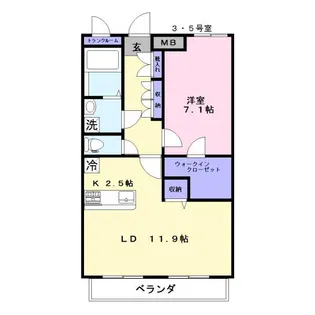 ベルキューブS【3階】の間取り
