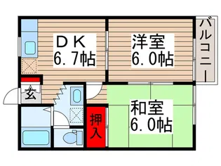 モンシェリー高橋【2階】の間取り