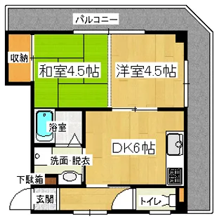 アートハウス大西【2階】の間取り