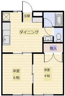 みどりハイツ【1階】の間取り