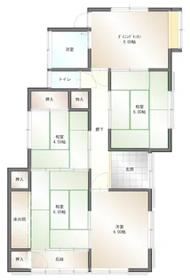 愛媛県新居浜市船木【一戸建】の間取り