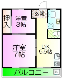 ライズワン諏訪ノ森【2階】の間取り