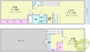 GARAGE HOUSE南光台【1階】の間取り