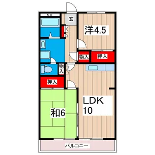 キタミビルA【1階】の間取り