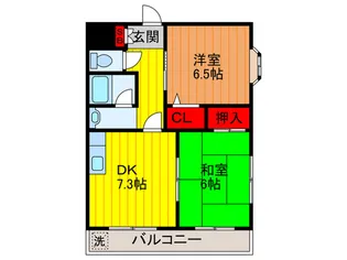 ローズハイム門真【3階】の間取り