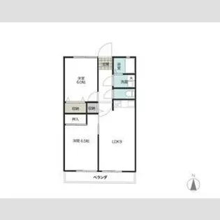 ベルメゾン194【2階】の間取り