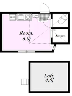 ユナイト江川ガルーダの杜【1階】の間取り