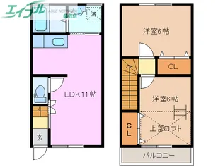 三重県桑名市柳原【一戸建】の間取り