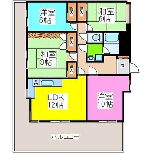 ライオンズマンション九品寺【10階】の間取り