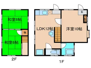 福岡県福岡市西区下山門団地【一戸建】の間取り