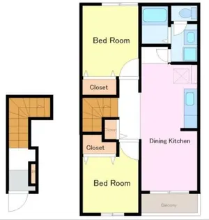 神奈川県小田原市矢作【アパート】の間取り