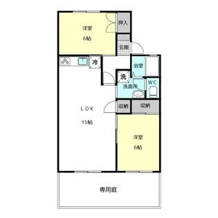 ボヌールマチカタ【1階】の間取り