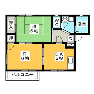 クレール飯田B【2階】の間取り