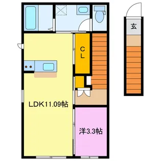 RAMBLE A棟【2階】の間取り