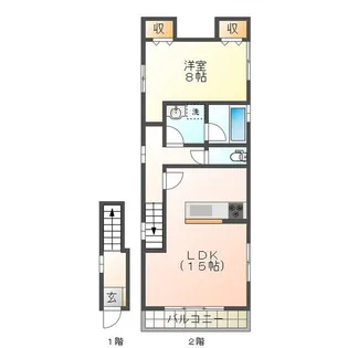REMIX旭が丘【2階】の間取り