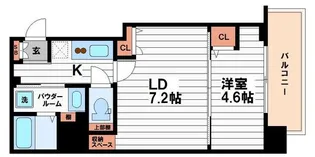 ヴィラ・セレーノ玉造本町【4階】の間取り