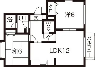 アップルヴィレッジ V棟【2階】の間取り