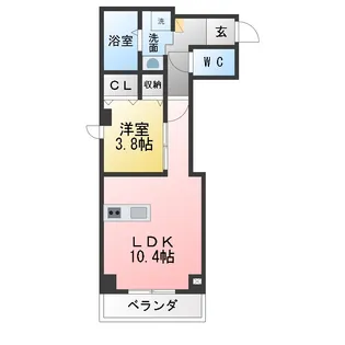 N-STAGE東別院【1階】の間取り