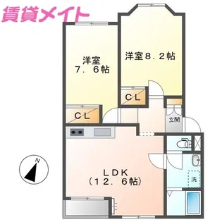 エルシャトーII C棟【2階】の間取り