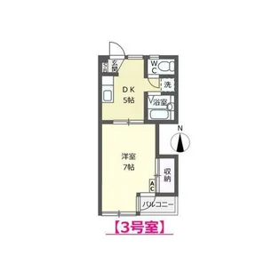 コーポウエスト(北安江)【3階】の間取り