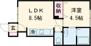 新潟県新潟市中央区関屋本村町1【アパート】の間取り