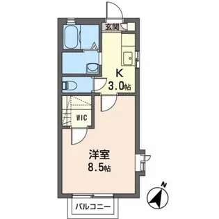 エバーグリーンM【2階】の間取り
