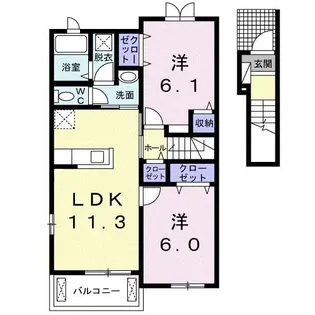 メゾン・ド・エスポワール【2階】の間取り