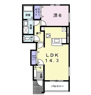 群馬県高崎市貝沢町【アパート】の間取り