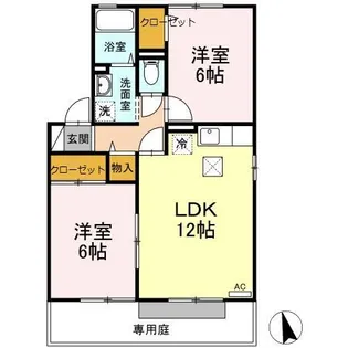 第2アネックス B棟【1階】の間取り