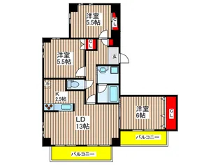 ハオスMSK【5階】の間取り