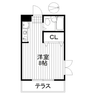 コスモス東北沢【1階】の間取り