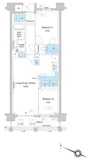 プレディアコート鷺沼【5階】の間取り