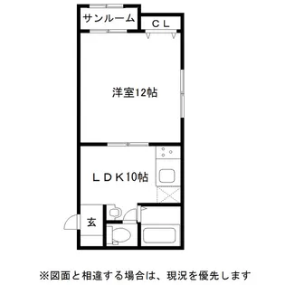 コンチネンタル鵜坂【2階】の間取り