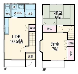 静岡県浜松市中央区南浅田1【一戸建】の間取り
