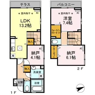 エリーワコートの間取り