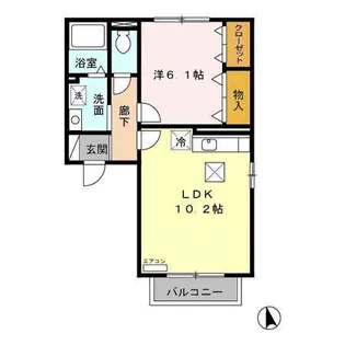 アスピラシオン B【1階】の間取り