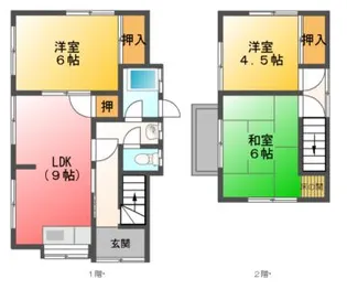 愛媛県宇和島市大宮町1【一戸建】の間取り