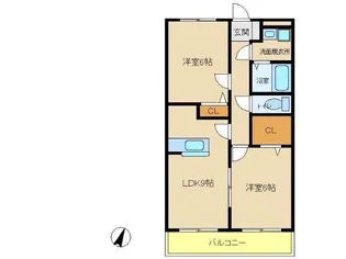兵庫県明石市二見町西二見【アパート】の間取り