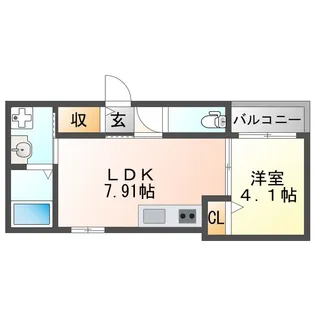 カサーディア加島III【3階】の間取り
