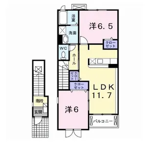 徳島県阿南市領家町土倉【アパート】の間取り
