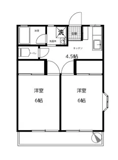 大野ハイツ【2階】の間取り