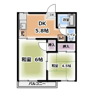 コーポ中山【2階】の間取り