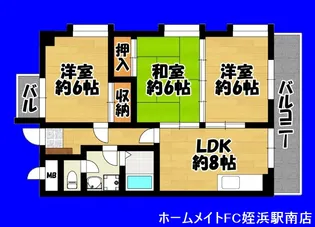 福岡県福岡市西区周船寺3【マンション】の間取り