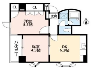 壱番館【4階】の間取り