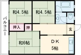 コーポ松豊【5階】の間取り