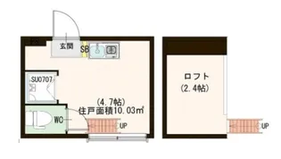 東京都中野区大和町3【アパート】の間取り