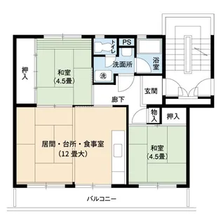 UR国分【2階】の間取り