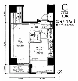 リヴシティ神田【9階】の間取り